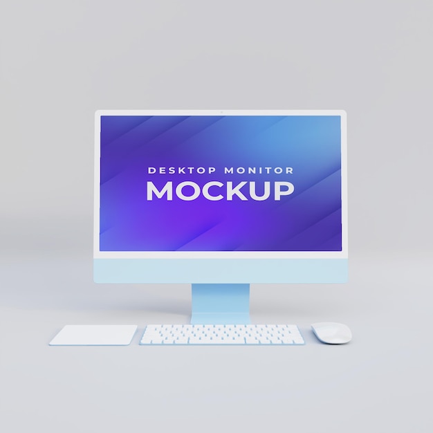 Progettazione di mockup imac 3d