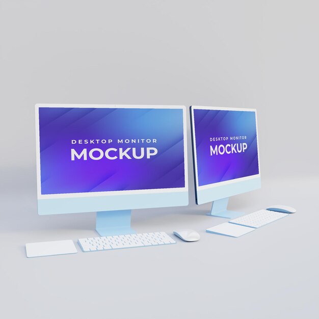 Progettazione di mockup imac 3d