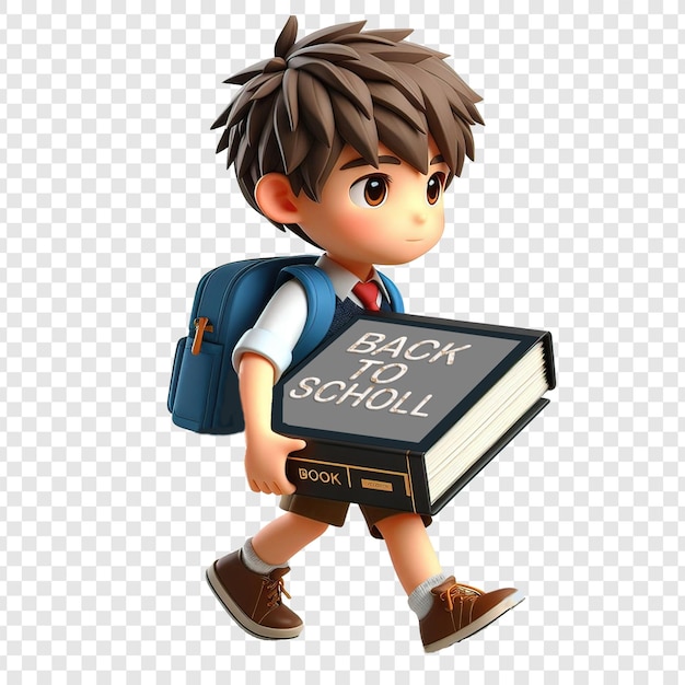3d image of a child character with a transparent background