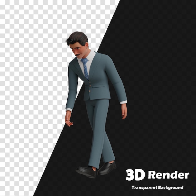 a 3d image of a man in a suit and tie