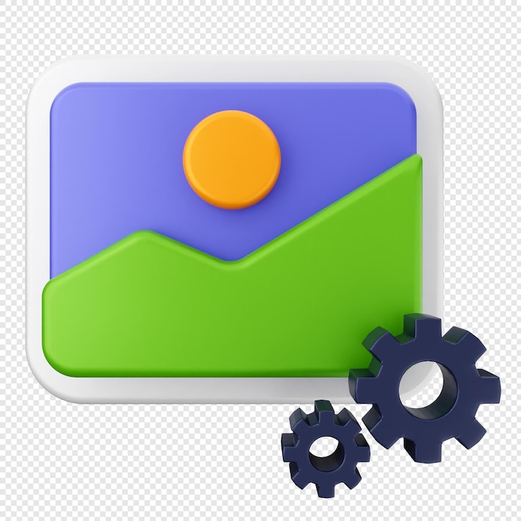 PSD 3d image picture photo setting