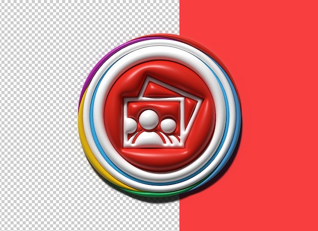 PSD 3d image user phot frame icon png