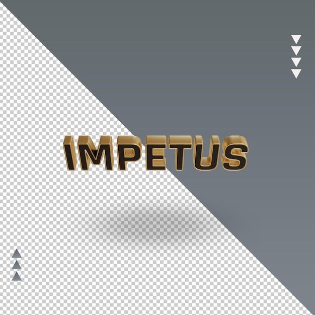 PSD 3d impetus black gold icon rendering top view