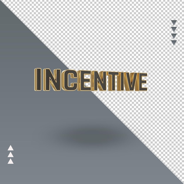 PSD 3d incentive black gold icon rendering left view