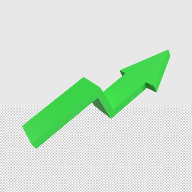 PSD 3d increase graph concept rendered illustration