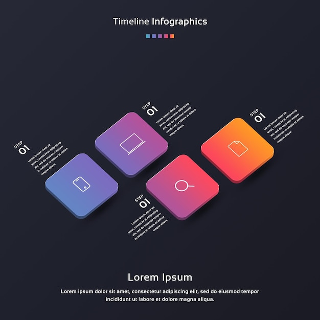 PSD 3d infograficzna szablonu