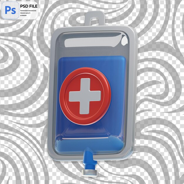 PSD 3d infusion bottle render illustration icon isolated png