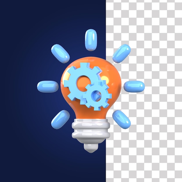 PSD 3d innovation symbol illustration