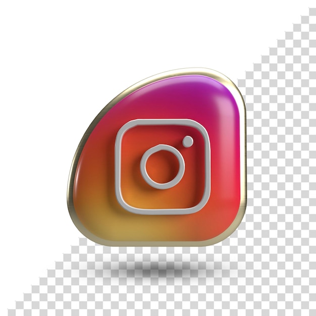 3d instagram icon for psd composition