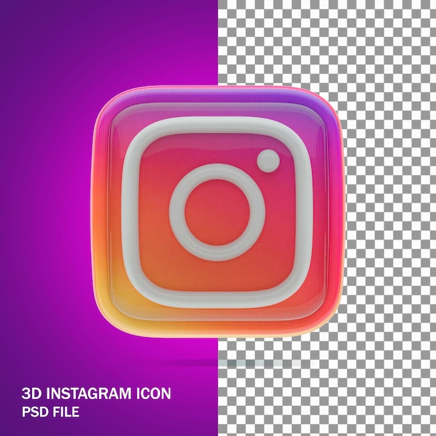 3 d Instagramアイコン