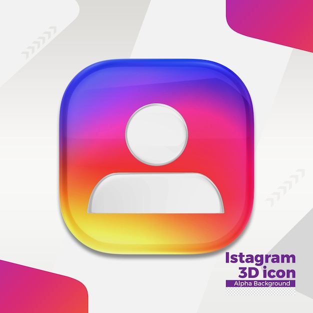 ソーシャルメディアの3dinstagramロゴ