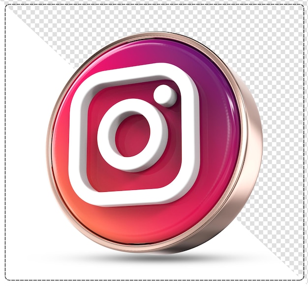 3d instagram pictogram geïsoleerd