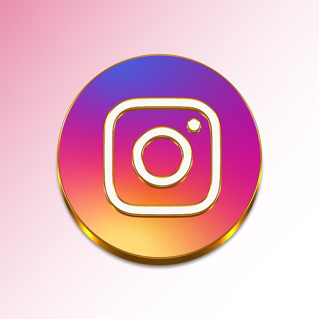 PSD 3d instagram pictogram