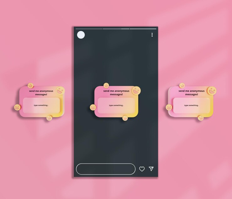 3DInstagramの質問のモックアップ