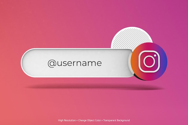 3D Instagram 소셜 미디어 Lower Third