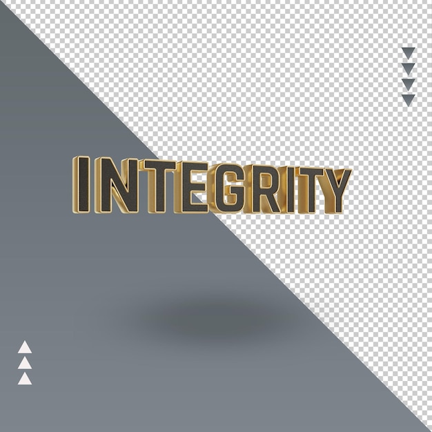3d-integriteit zwart goud pictogram weergave linker weergave