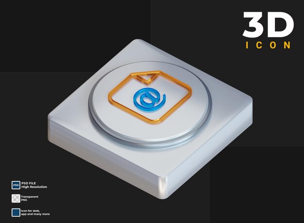 3d internet document icon