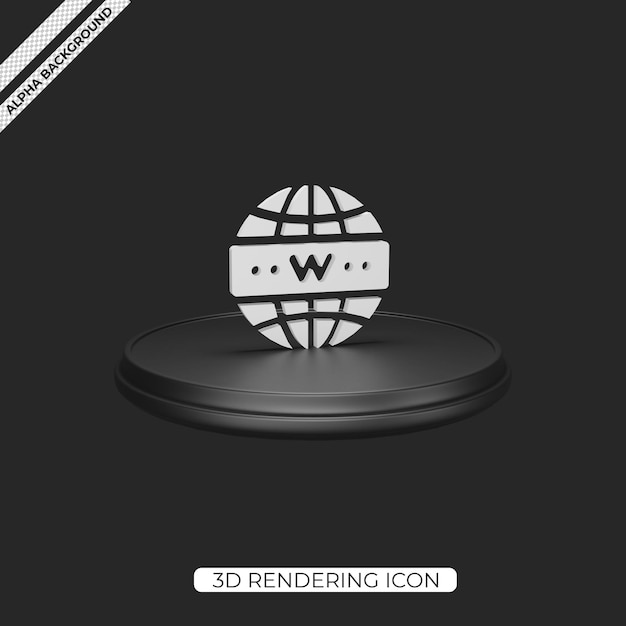 PSD 3d internet render icon isolated