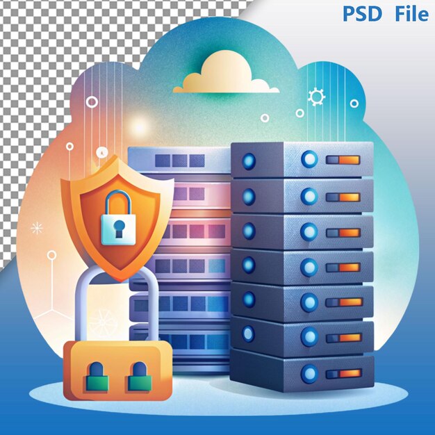 PSD 3d internet security badge