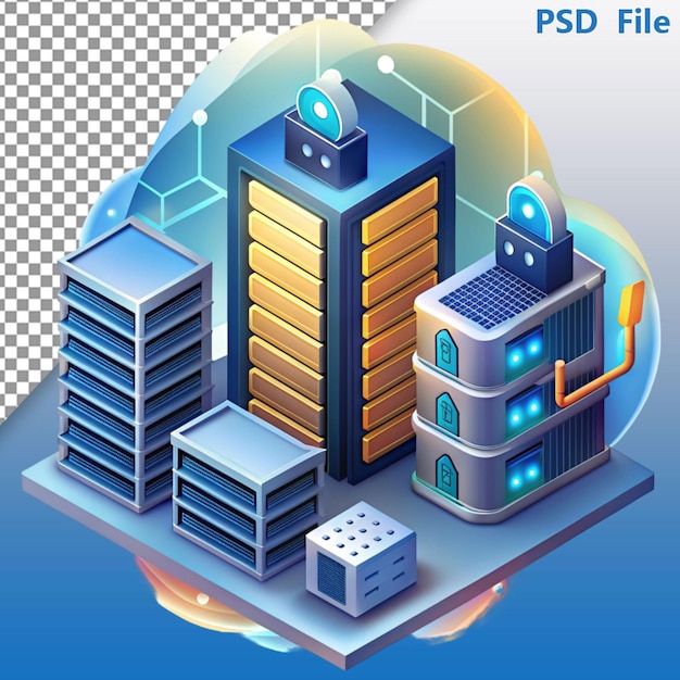 PSD 3d значок безопасности в интернете