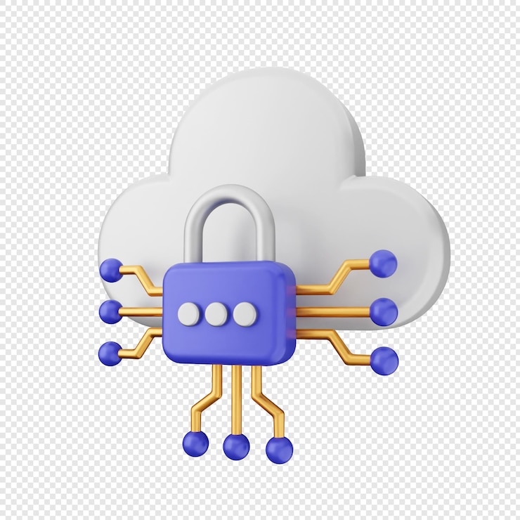 PSD 3d internet security protection cloud artificial intellegence