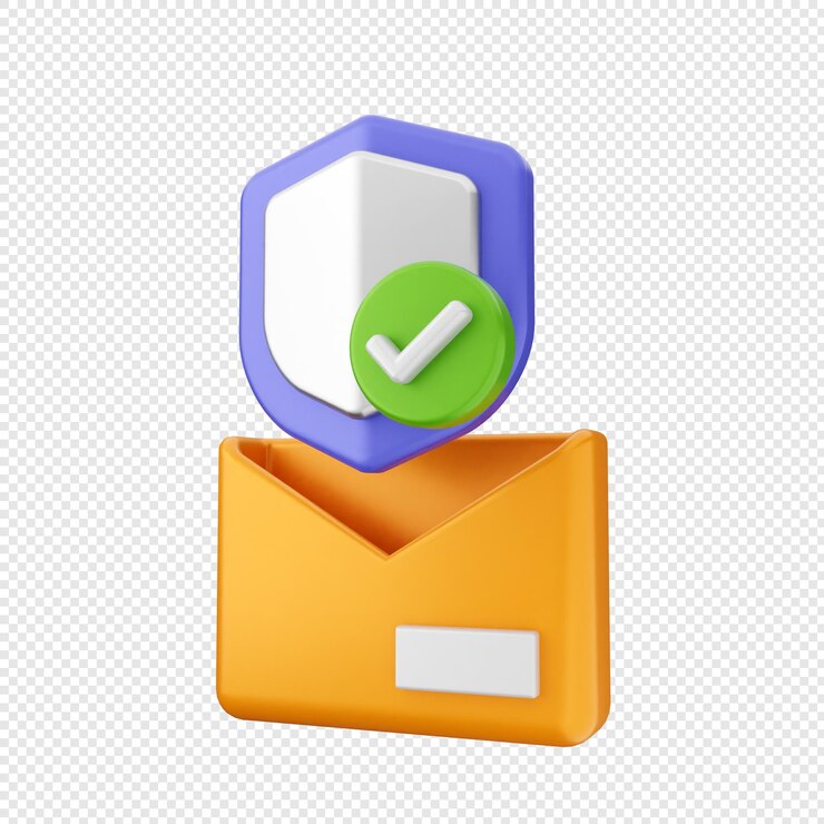 PSD 3d internet security protection email mail message chat shield safe