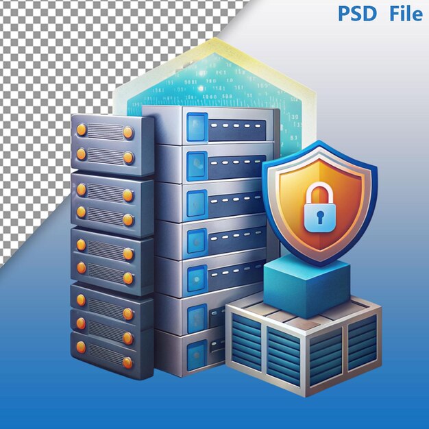 PSD 3d-internetbeveiligingsbadge