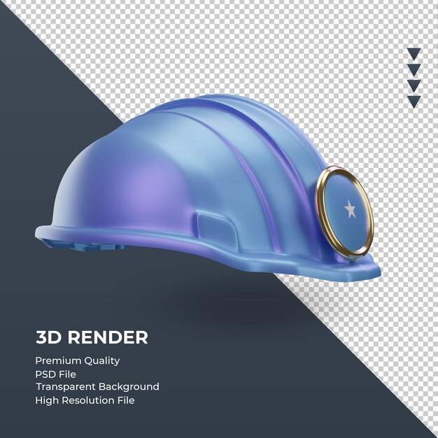 3d Inżynier Somalii Flaga Renderująca Widok Z Lewej Strony