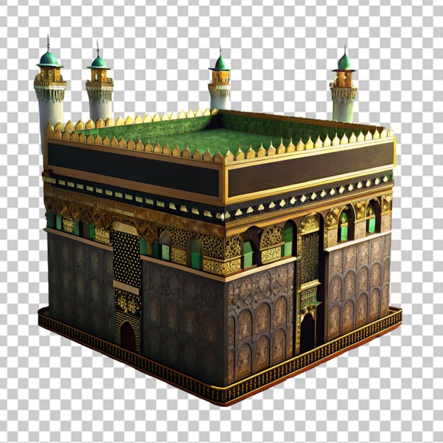 PSD moschea di kaaba islamica 3d