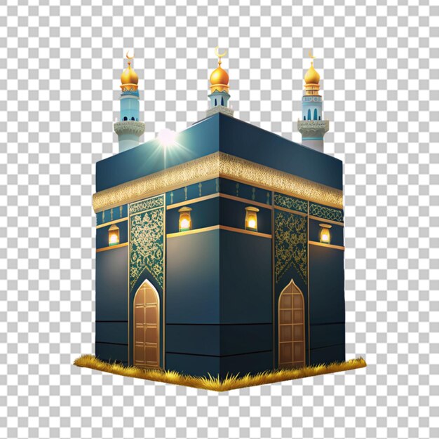 PSD moschea di kaaba islamica 3d