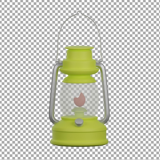 3d islamic oil lamp illustration