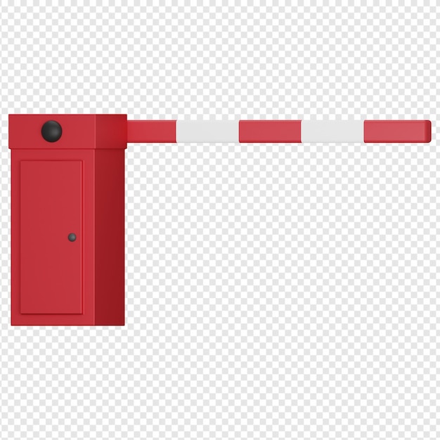 バリアゲートアイコンpsdの3d分離レンダリング