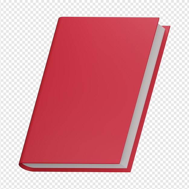 Rendering 3d isolato dell'icona del libro psd