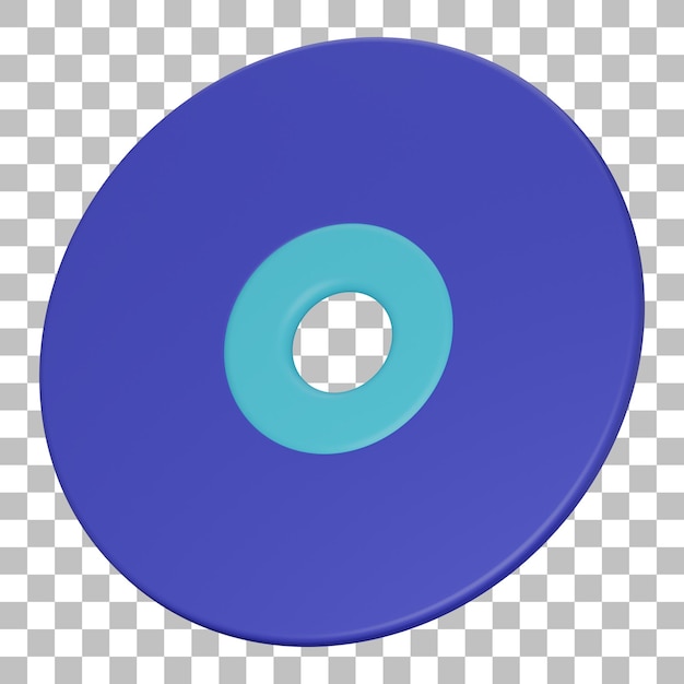 3d isolated render of cd icon psd