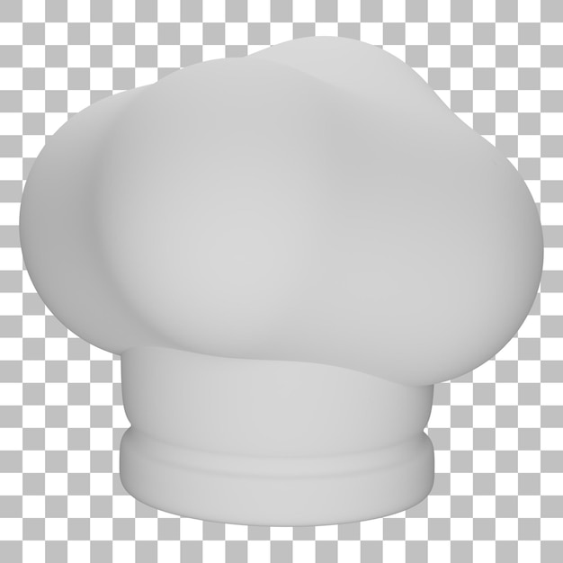 Rendering 3d isolato dell'icona del cappello da chef psd