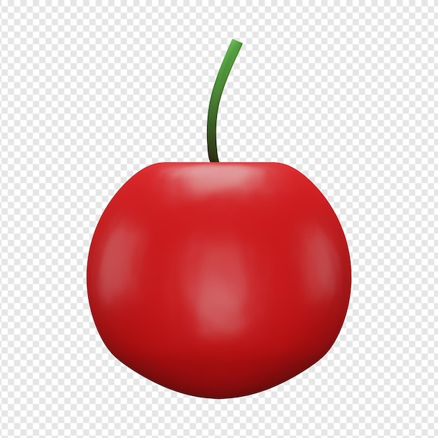 3d isolated render of cherry icon psd