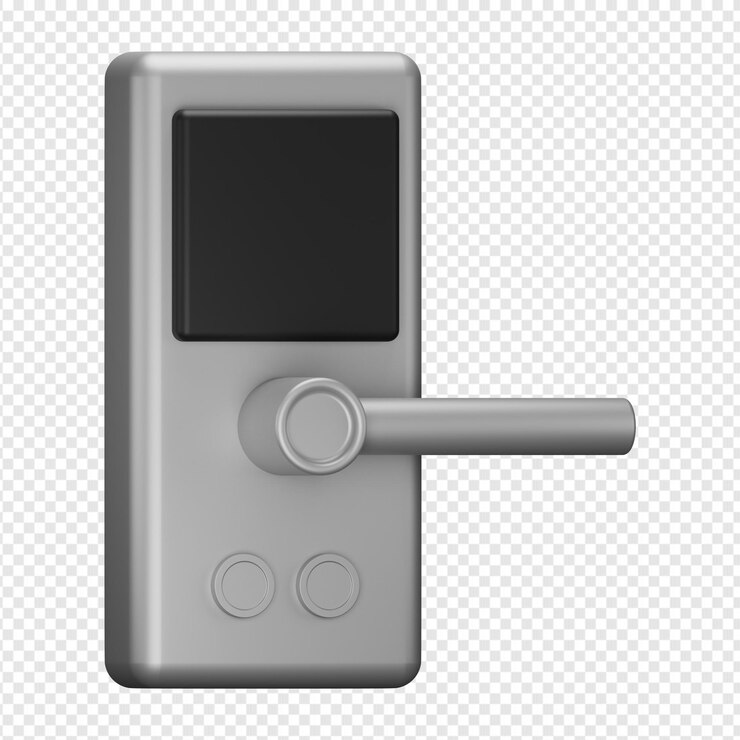 PSD 3d isolated render of door handle icon psd
