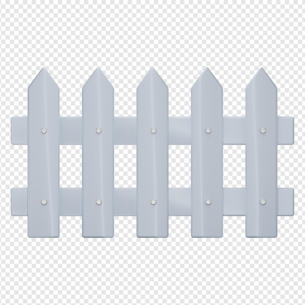 PSD 3d isolated render of fence icon psd