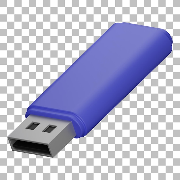 PSD 3d isolated render of flash drive icon psd