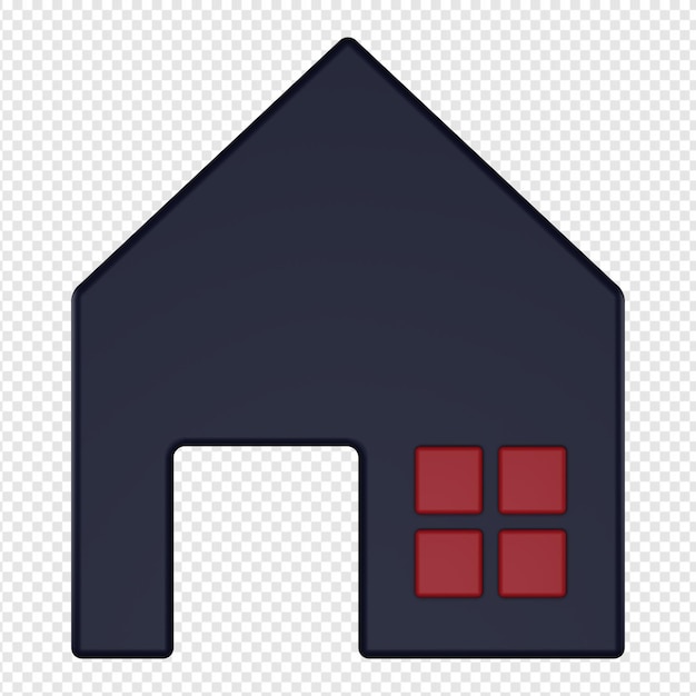 PSD 3d isolated render of home icon psd