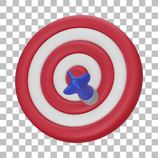 PSD 3d isolated render of miss target icon psd