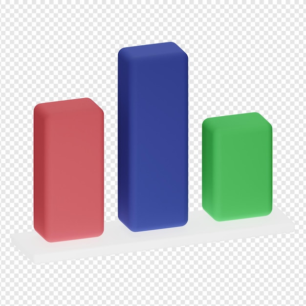 3d isolated render of analysis diagram icon psd