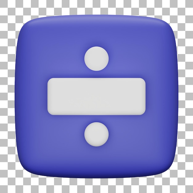 3d isolated render of calculator icon psd