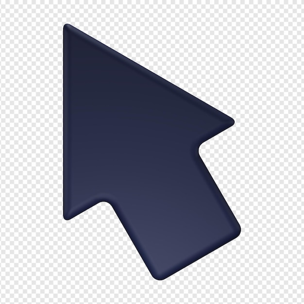 3d isolated render of pointer icon psd