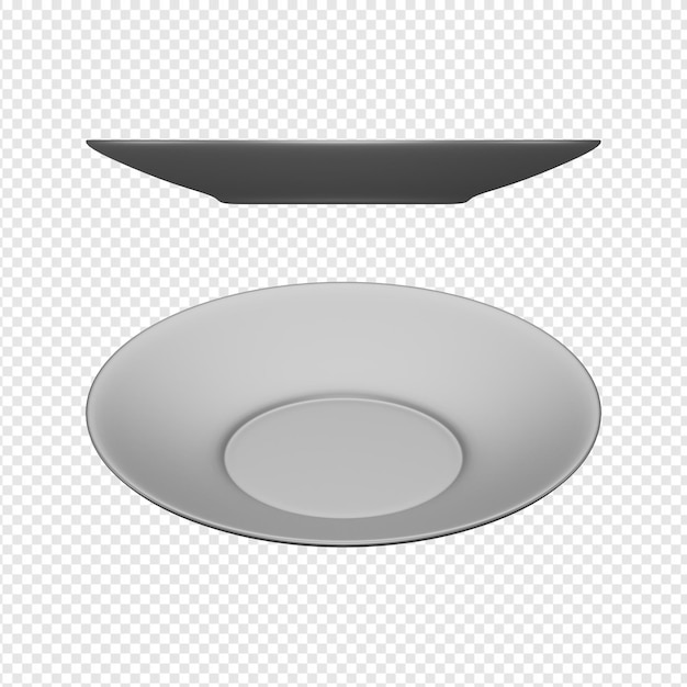 PSD 3d isolated render of plate icon psd