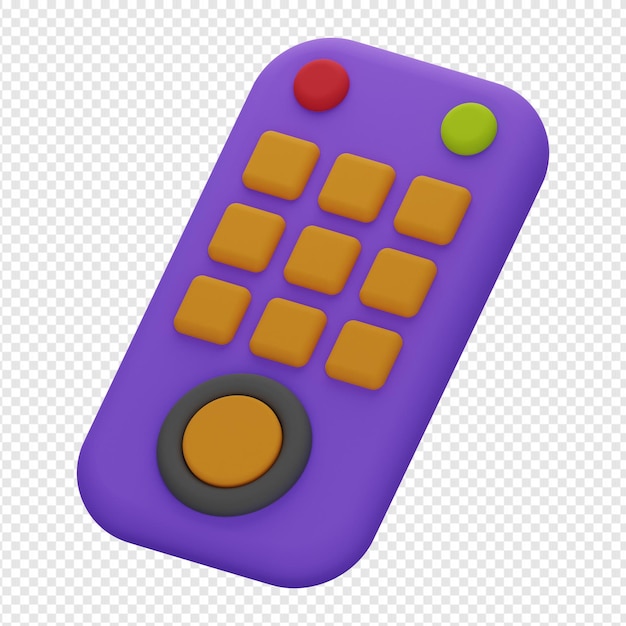 3d isolated render of remote icon psd