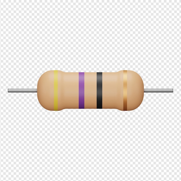 PSD 3d isolated render of resistor icon psd