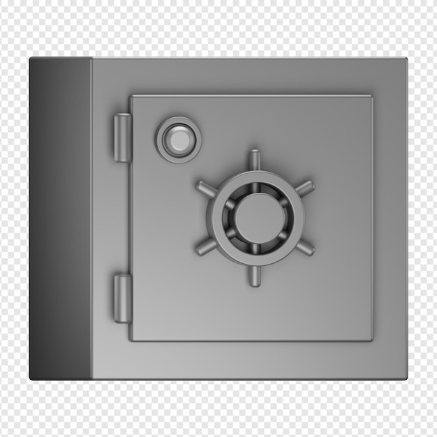 PSD 3d isolated render of safebox icon psd