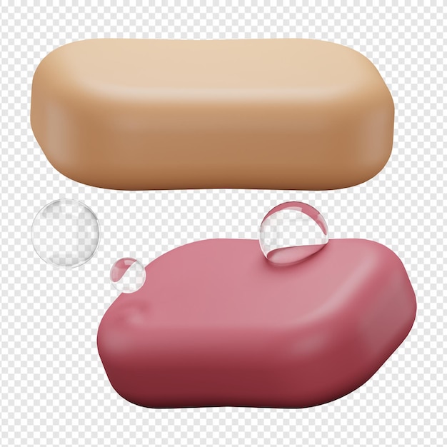 3d isolated render of soap icon