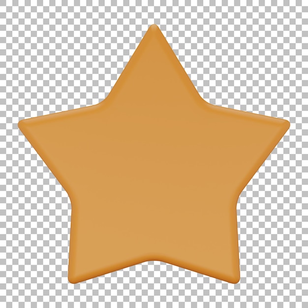 PSD 3d isolated render of star icon psd